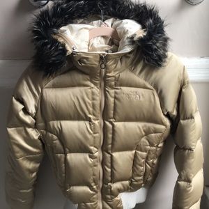 NORTH FACE+RARE+GOLD PUFFY COAT
